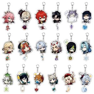 Anime game Key chain Genshin Impact Cute Characters Acrylic Keychain Figure