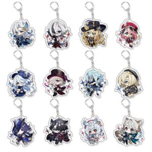 Anime game Key chain Genshin Impact Cute Characters Acrylic Keychain Figure